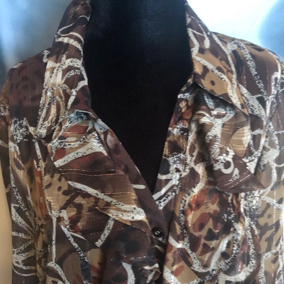 VINTAGE ruffled blouse size large - Picture 2 of 10